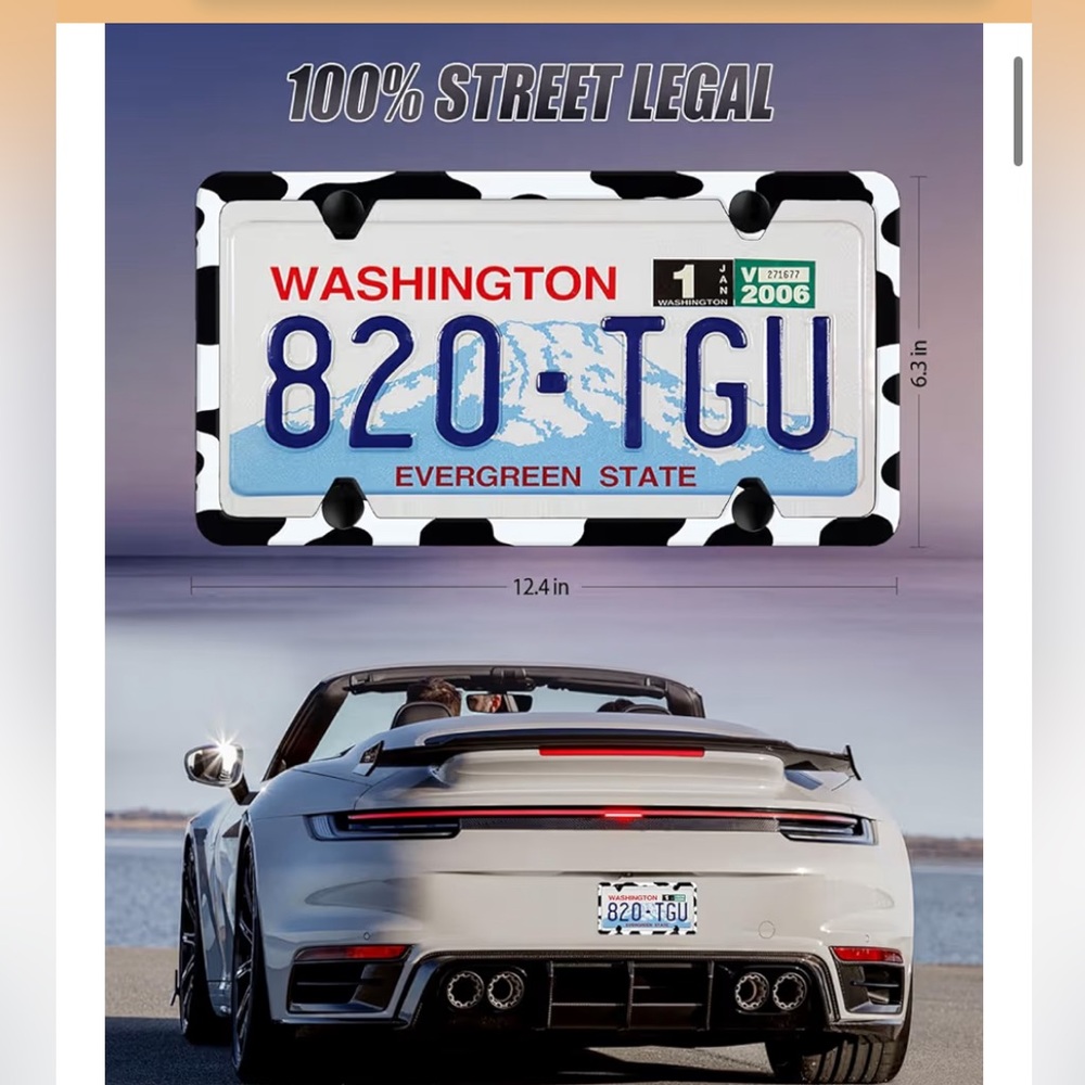 BOGO‼️XCLPF License Plate Frame Rust-Proof Universal Front Rear Aluminum - Picture 2 of 5